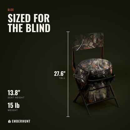 Chair size: 27.6 inches tall, 13.8 inch seat height, 15 pounds