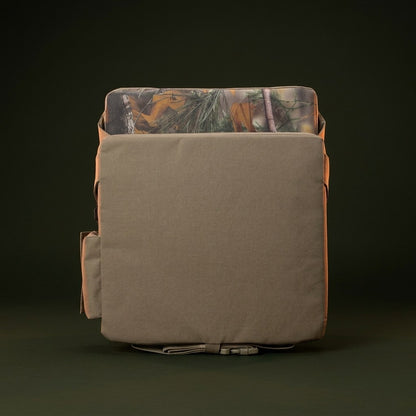 Back of the heated seat folded flat